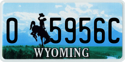 WY license plate 05956C