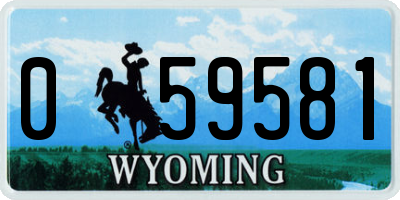 WY license plate 059581