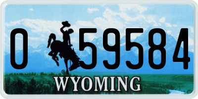 WY license plate 059584