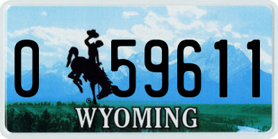 WY license plate 059611
