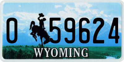 WY license plate 059624