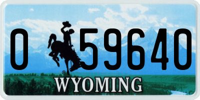 WY license plate 059640