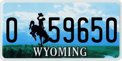WY license plate 059650