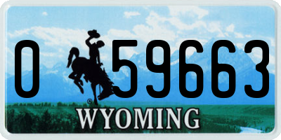 WY license plate 059663