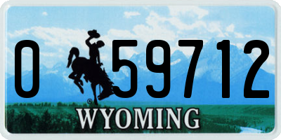 WY license plate 059712