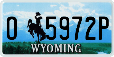 WY license plate 05972P