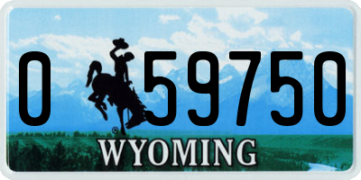 WY license plate 059750