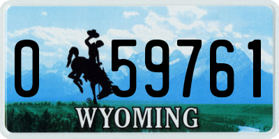 WY license plate 059761