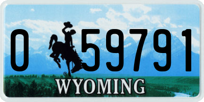 WY license plate 059791