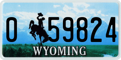 WY license plate 059824