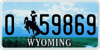 WY license plate 059869