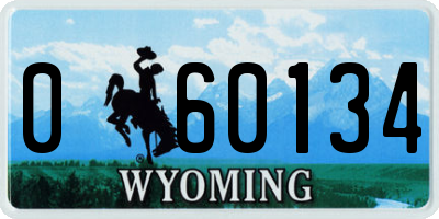 WY license plate 060134
