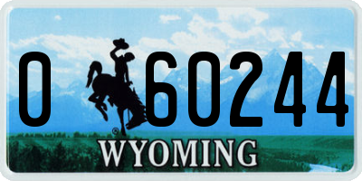WY license plate 060244
