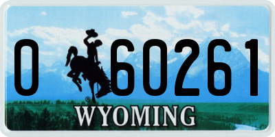 WY license plate 060261