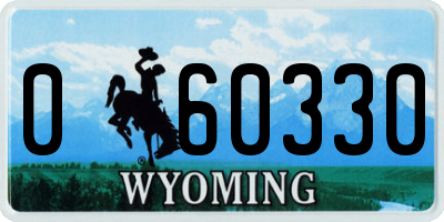 WY license plate 060330
