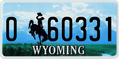 WY license plate 060331