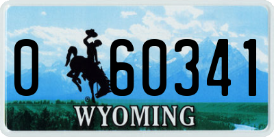 WY license plate 060341