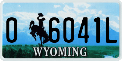 WY license plate 06041L