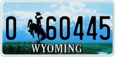 WY license plate 060445