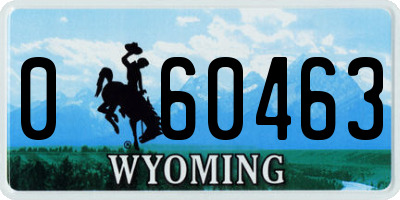 WY license plate 060463
