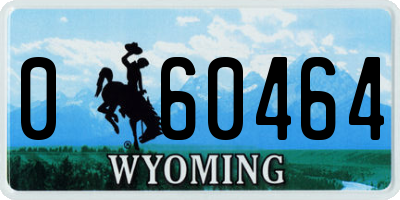 WY license plate 060464