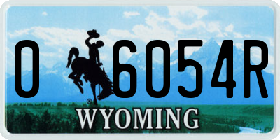 WY license plate 06054R