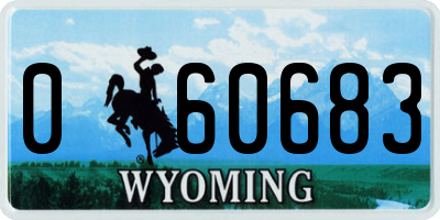 WY license plate 060683