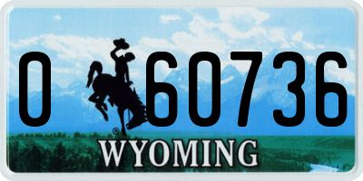 WY license plate 060736