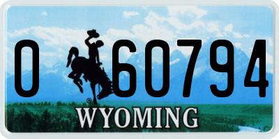 WY license plate 060794