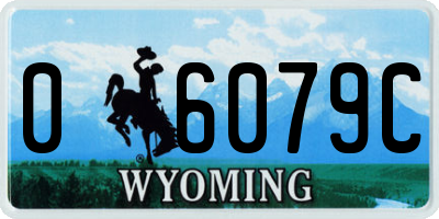 WY license plate 06079C