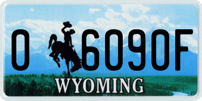 WY license plate 06090F