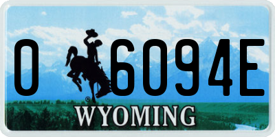 WY license plate 06094E