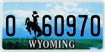 WY license plate 060970