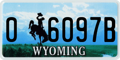 WY license plate 06097B