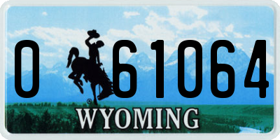 WY license plate 061064