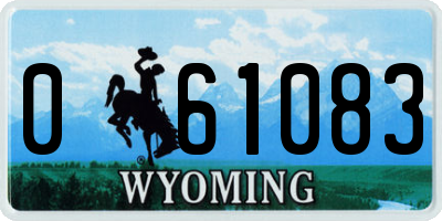 WY license plate 061083