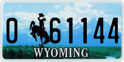 WY license plate 061144