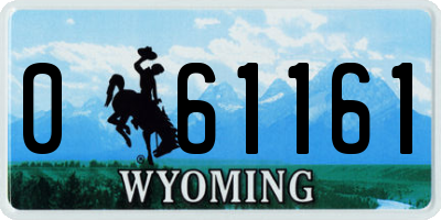 WY license plate 061161