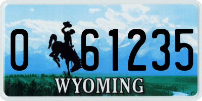 WY license plate 061235