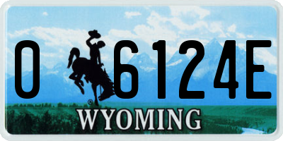 WY license plate 06124E