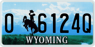 WY license plate 06124Q