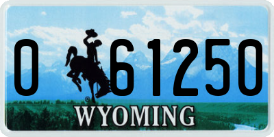 WY license plate 061250
