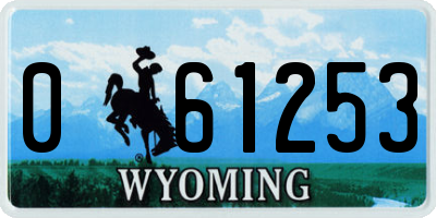 WY license plate 061253