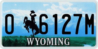 WY license plate 06127M