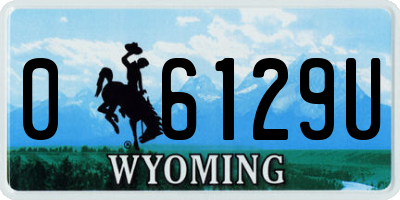 WY license plate 06129U