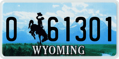 WY license plate 061301