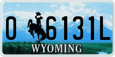 WY license plate 06131L