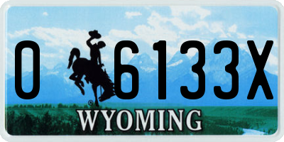 WY license plate 06133X
