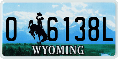 WY license plate 06138L