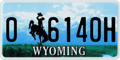 WY license plate 06140H